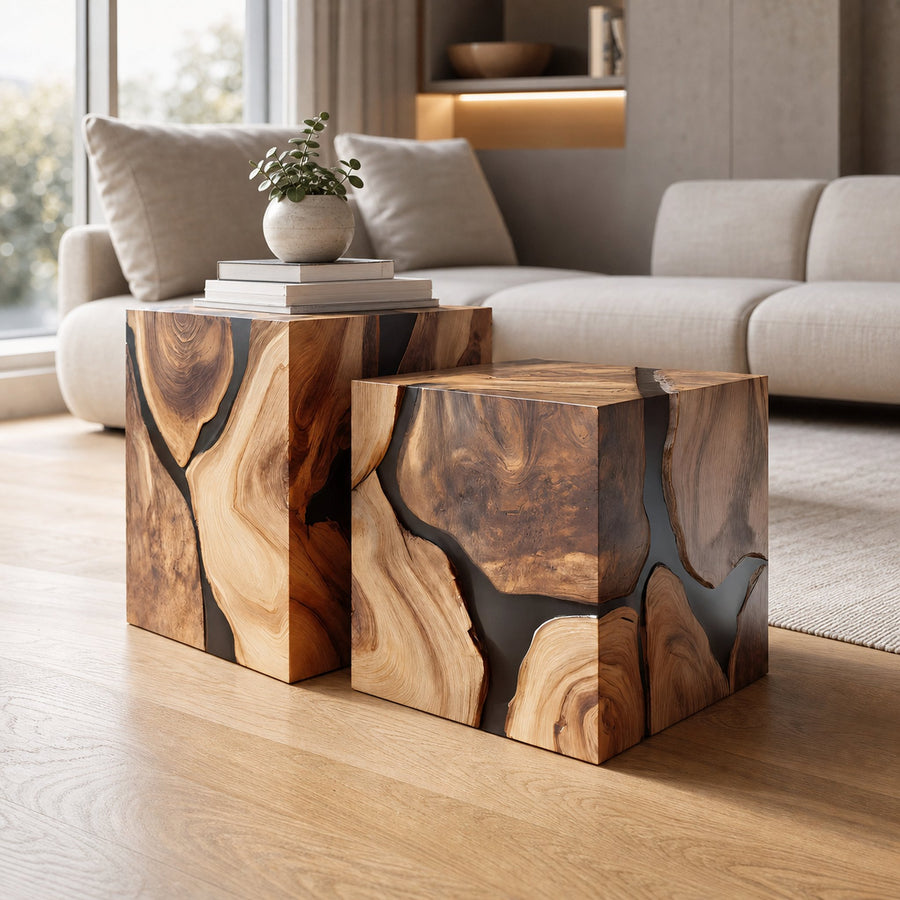 Modern Low Solid Wood Coffee Table For Minimalist Homes