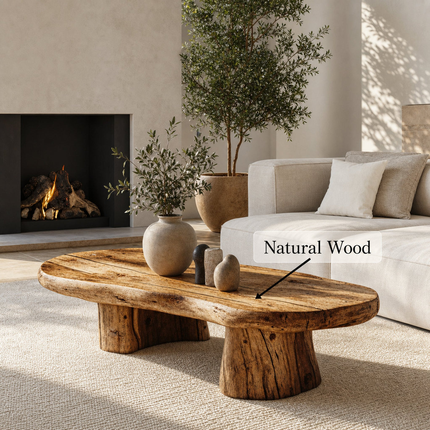 Modern Minimalist Wood Coffee Table For Home - product view 6