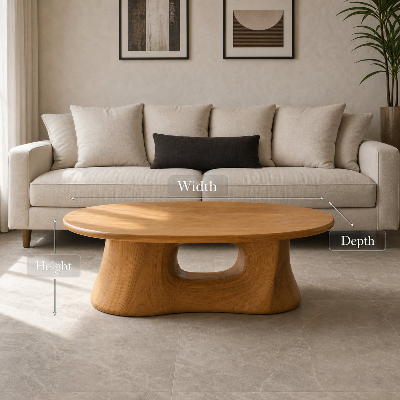 Modern Oval Coffee Table For Living Room Or Lounge - product view 7