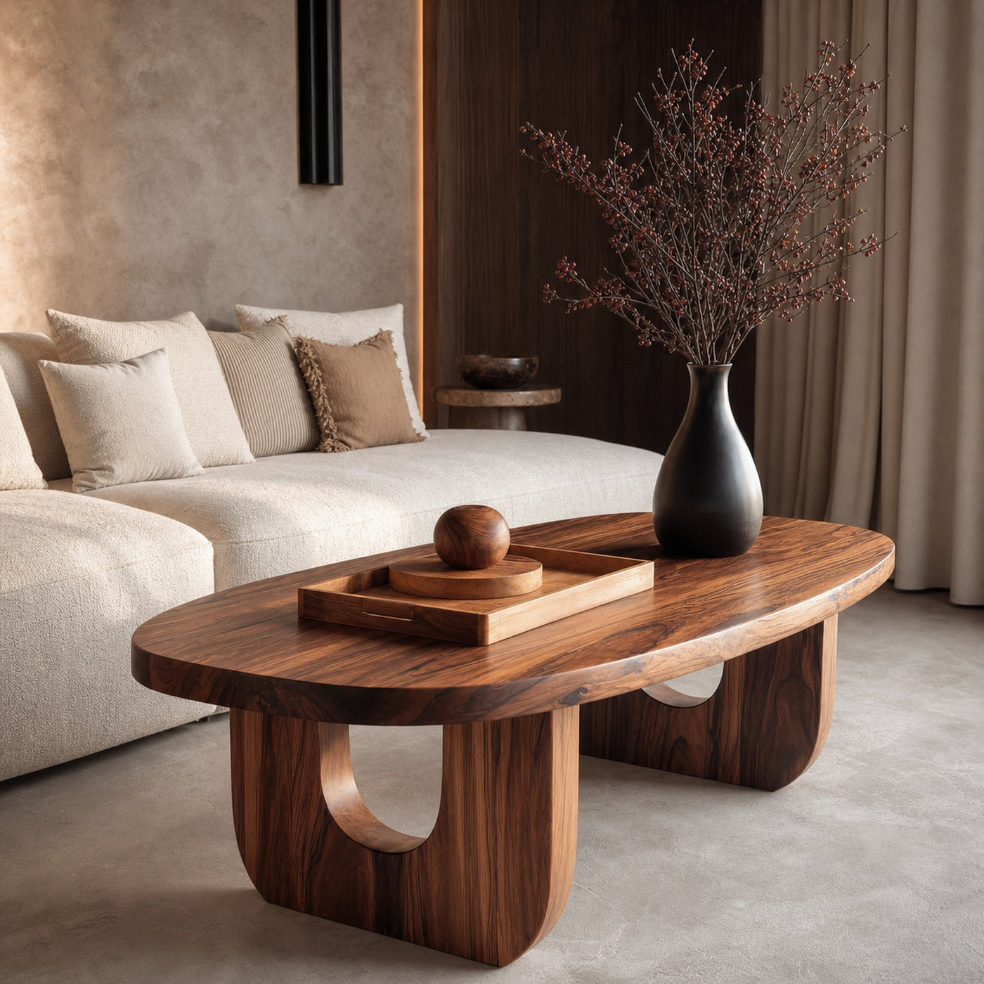 Modern Sculptural Coffee Table For Living Room