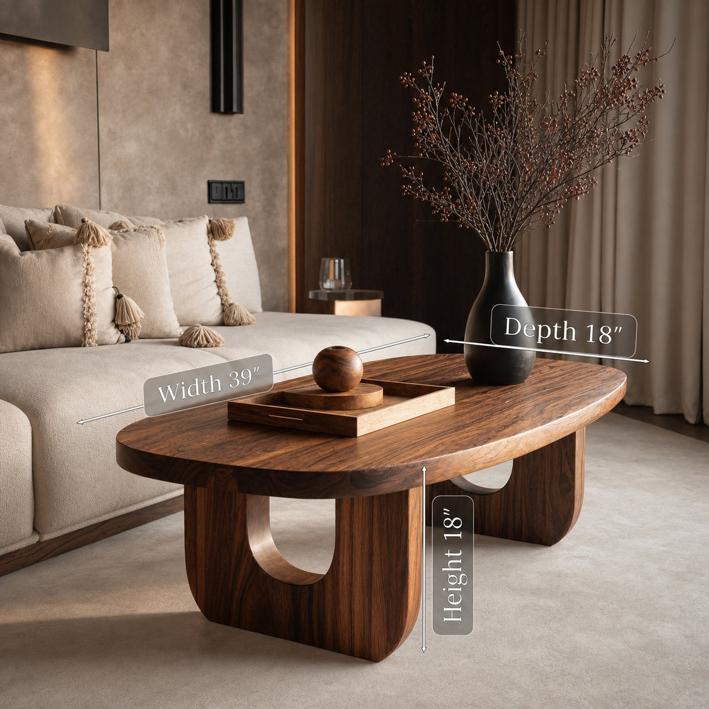 Modern Sculptural Coffee Table For Living Room - product view 6