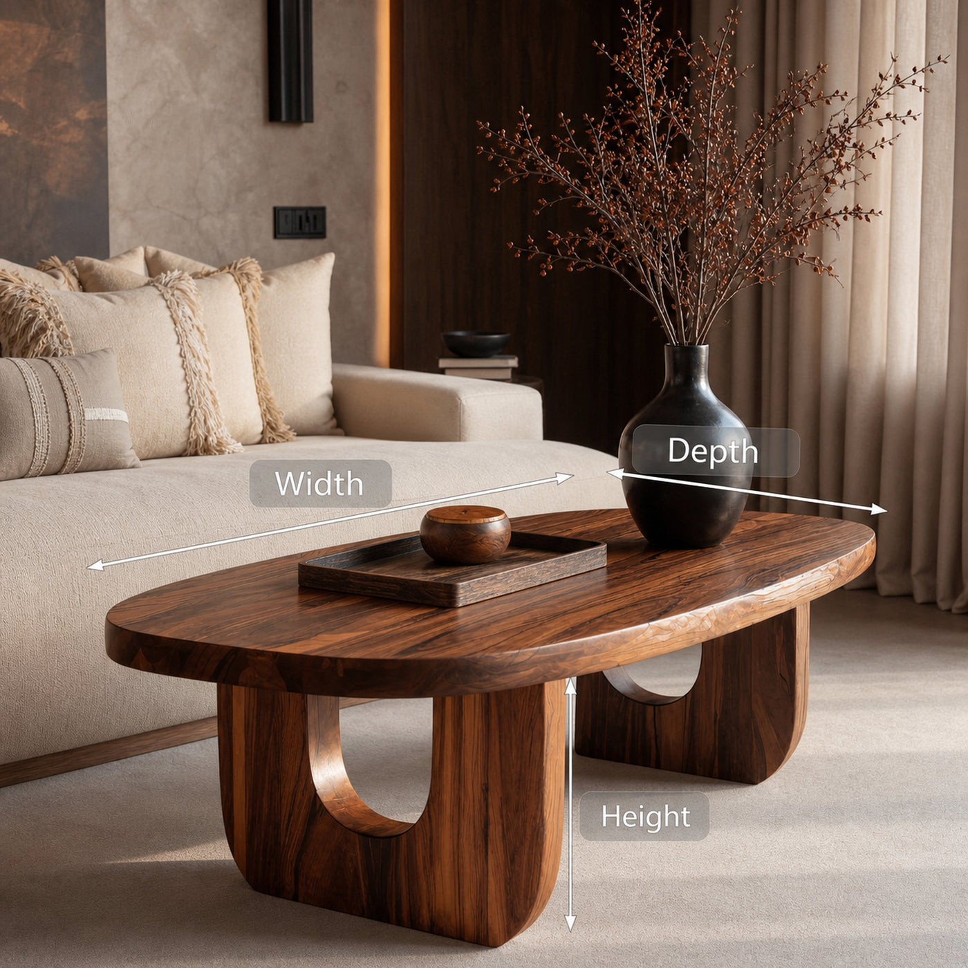 Modern Sculptural Coffee Table For Living Room - product view 7