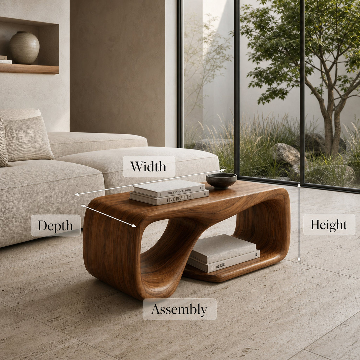 Modern Sculptural Coffee Table For Living Room Decor - product view 8
