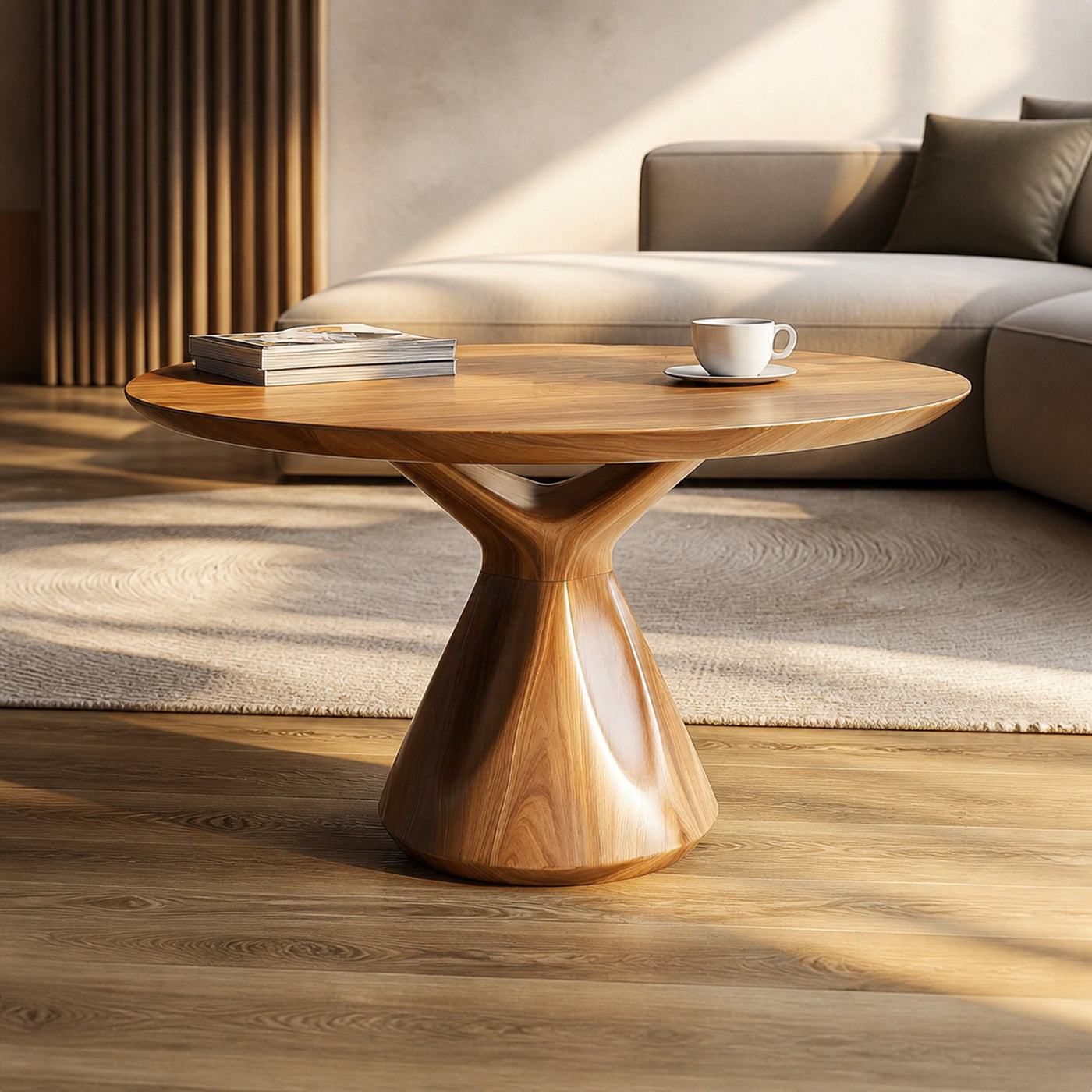 Modern Sculptural Round Table Living Room Lounge Room
