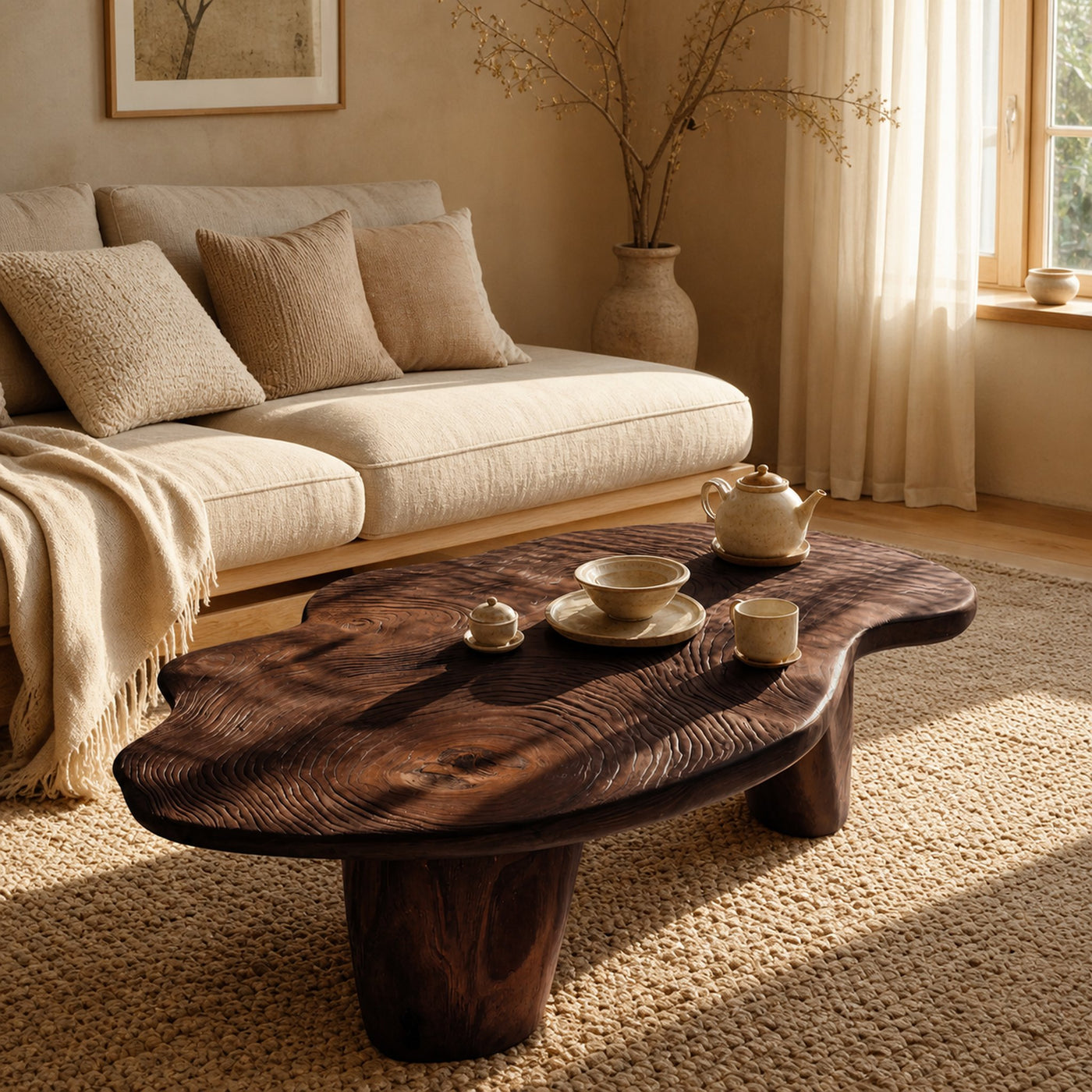 Modern Solid Wood Abstract Coffee Table For Furniture Decor - product view 7