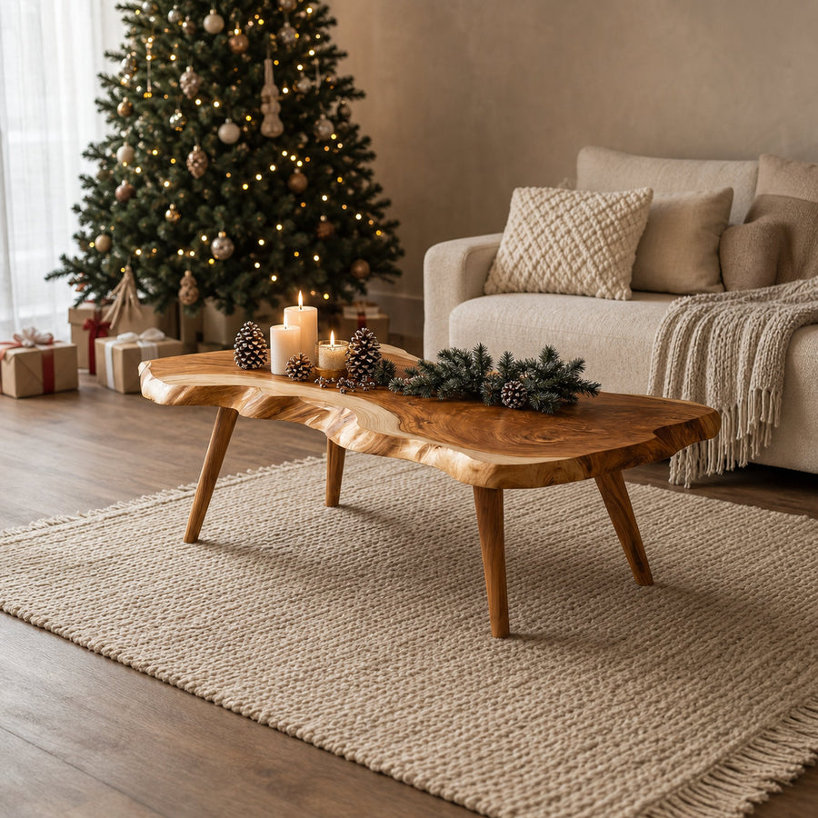 Modern Solid Wood Coffee Table For Christmas Living Room Design