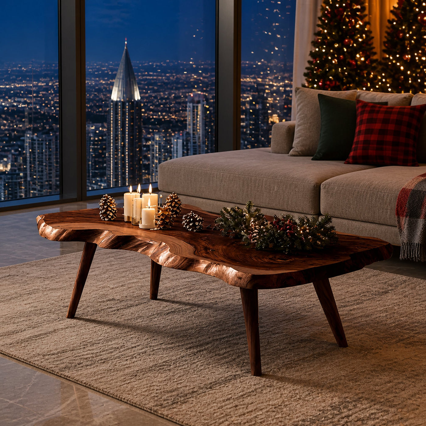 Modern Solid Wood Coffee Table For Christmas Living Room Design - product view 7