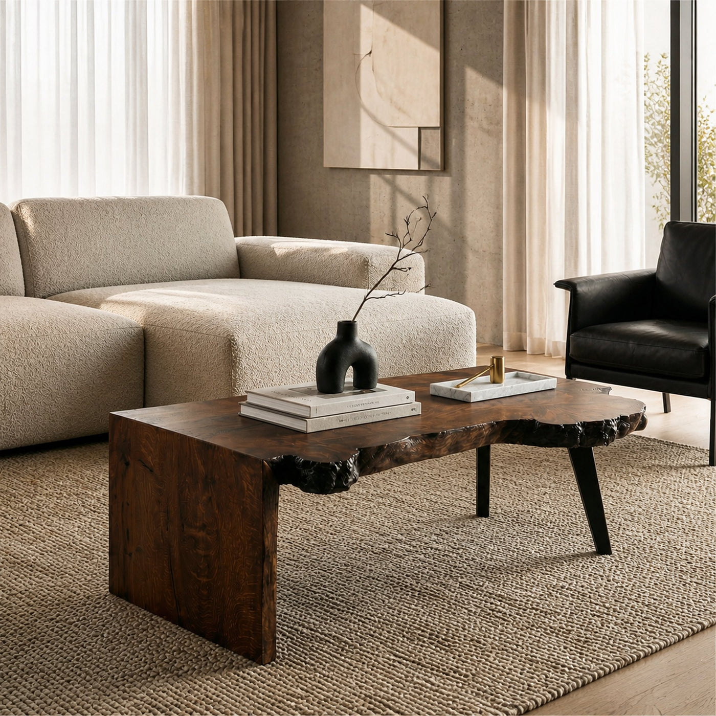 Modern Solid Wood Coffee Table For Living Room