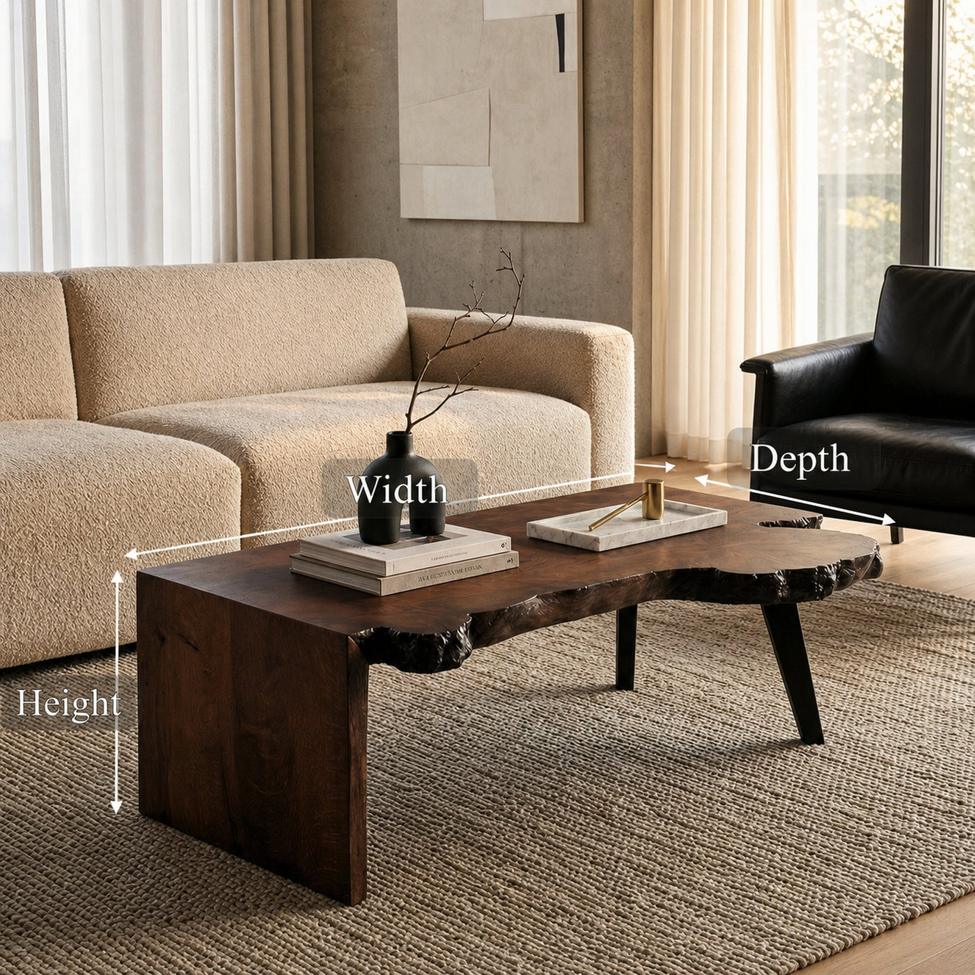 Modern Solid Wood Coffee Table For Living Room - product view 6
