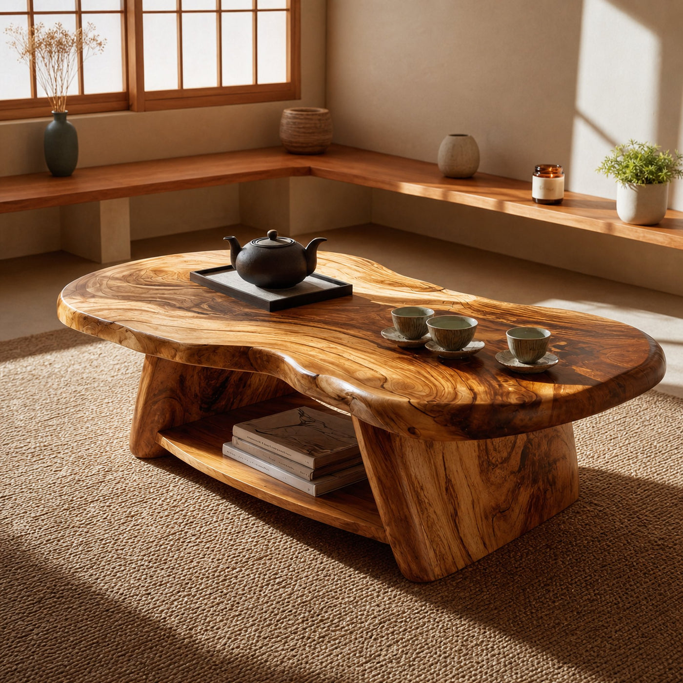 Modern Solid Wood Coffee Table For Living Roomdecor And Interior Design