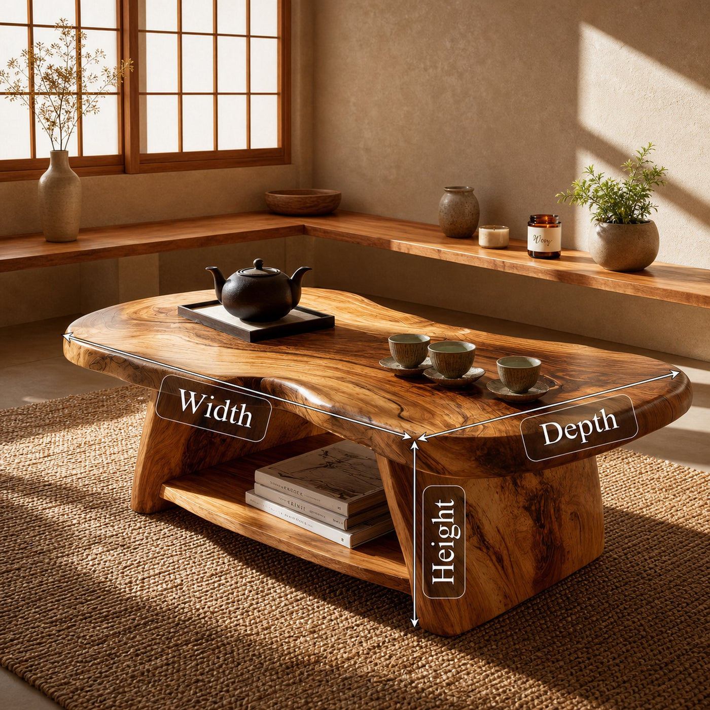 Modern Solid Wood Coffee Table For Living Roomdecor And Interior Design - product view 6