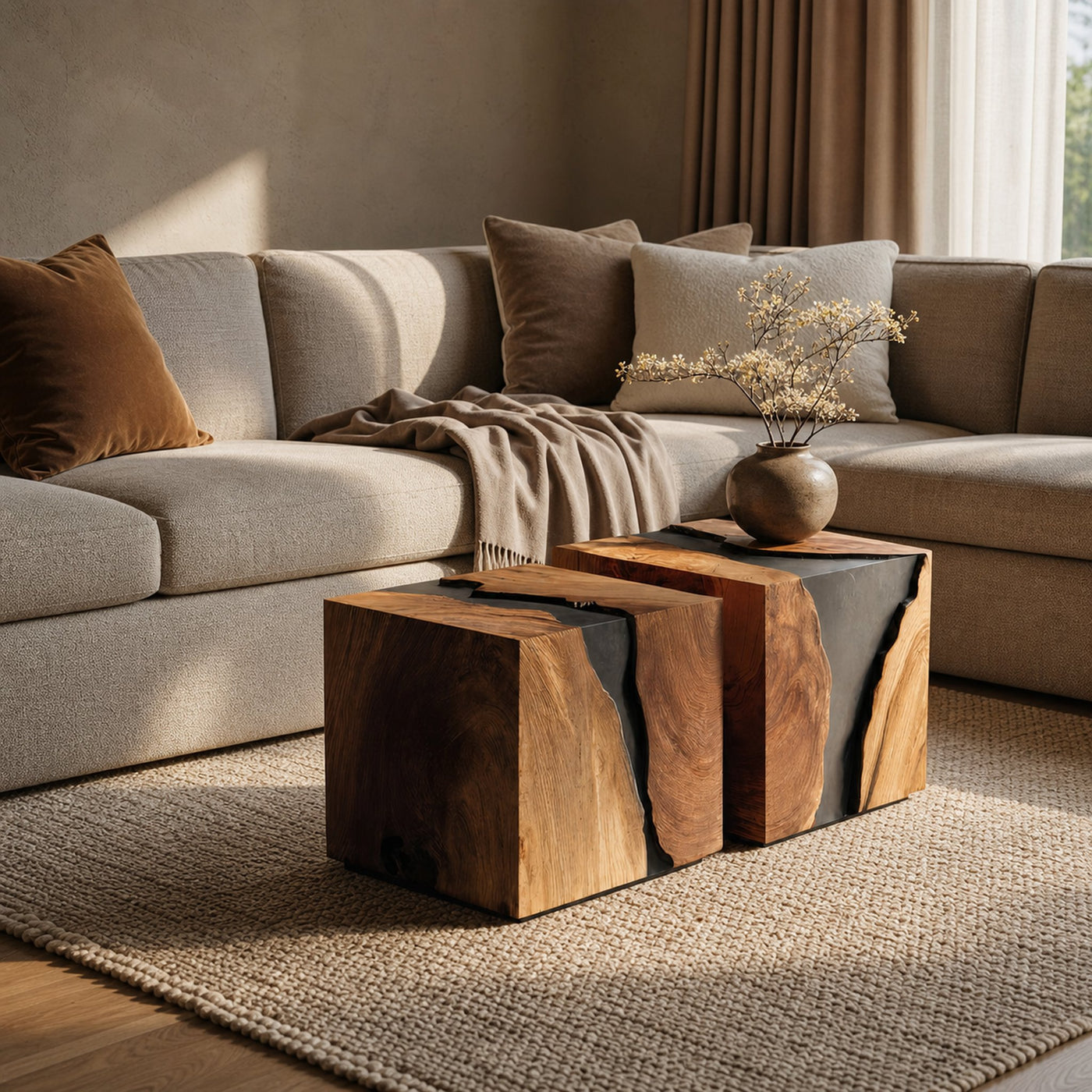 Modern Solid Wood Cube Coffee Table For Furniture Decor - product view 6