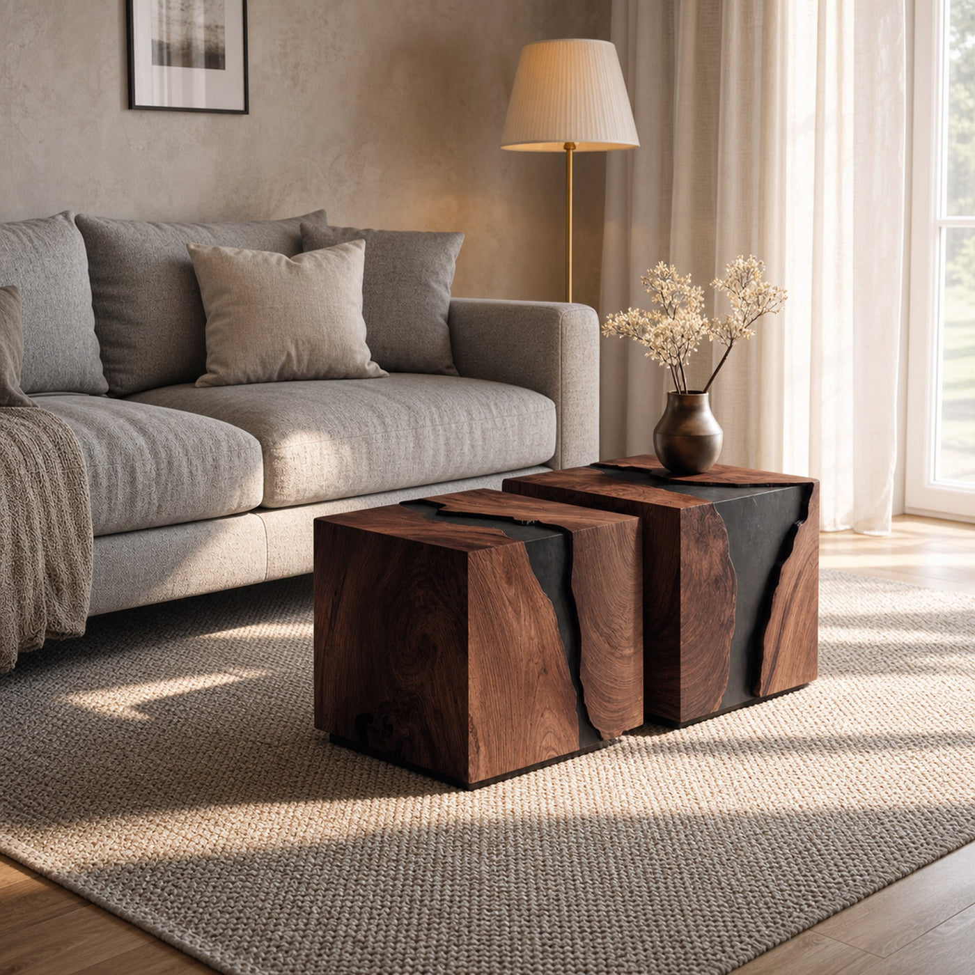 Modern Solid Wood Cube Coffee Table For Furniture Decor - product view 7