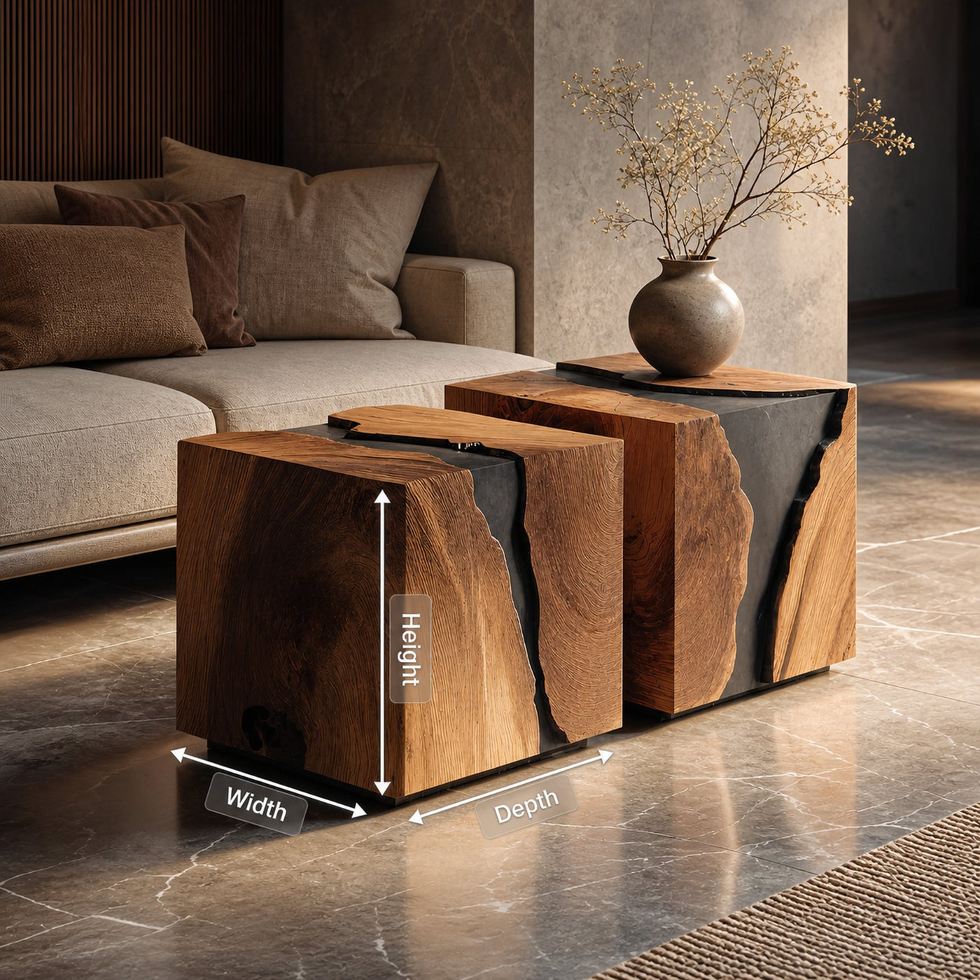 Modern Solid Wood Cube Coffee Table For Furniture Decor - product view 8