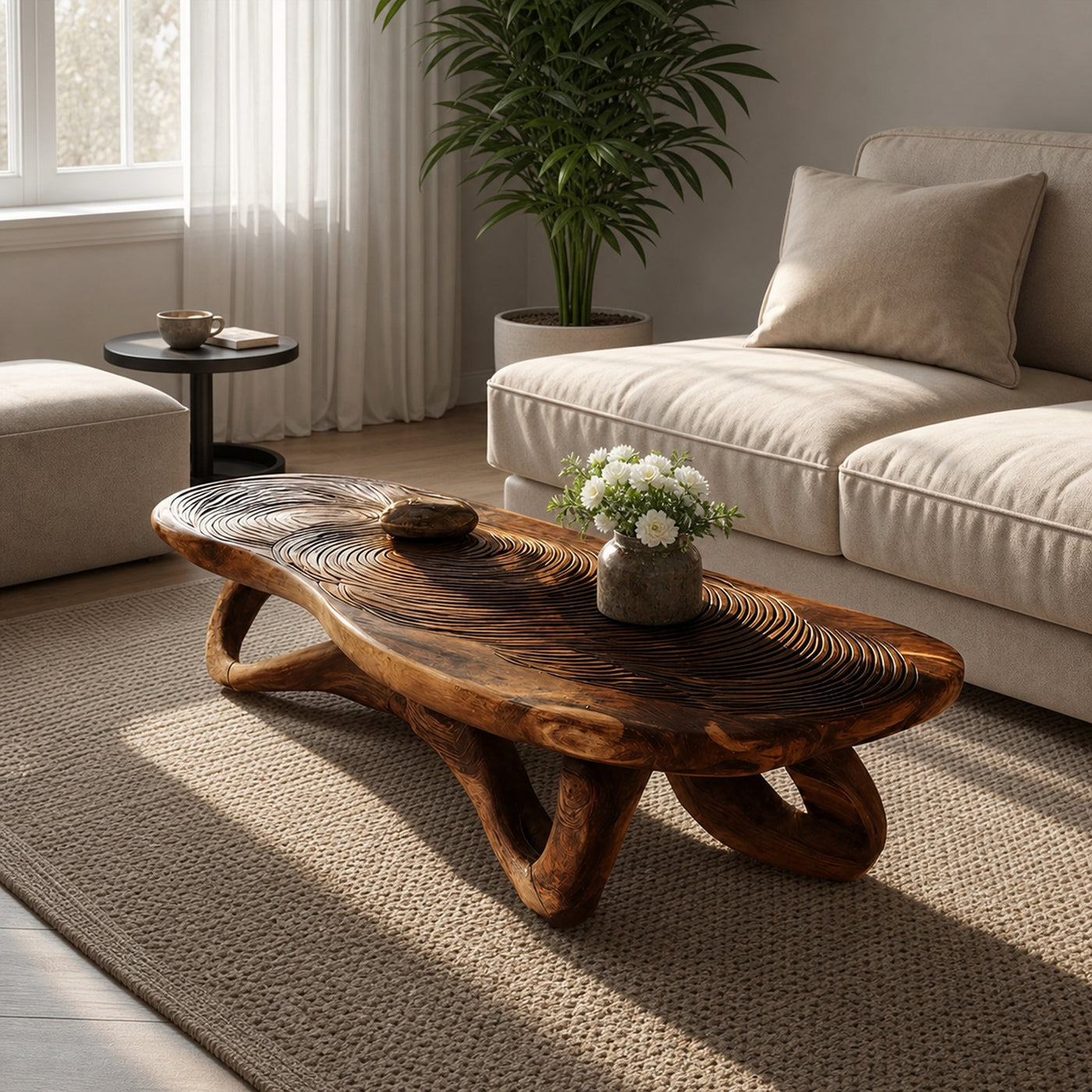 Modern Solid Wood Live Edge Coffee Table For Living Room - product view 6