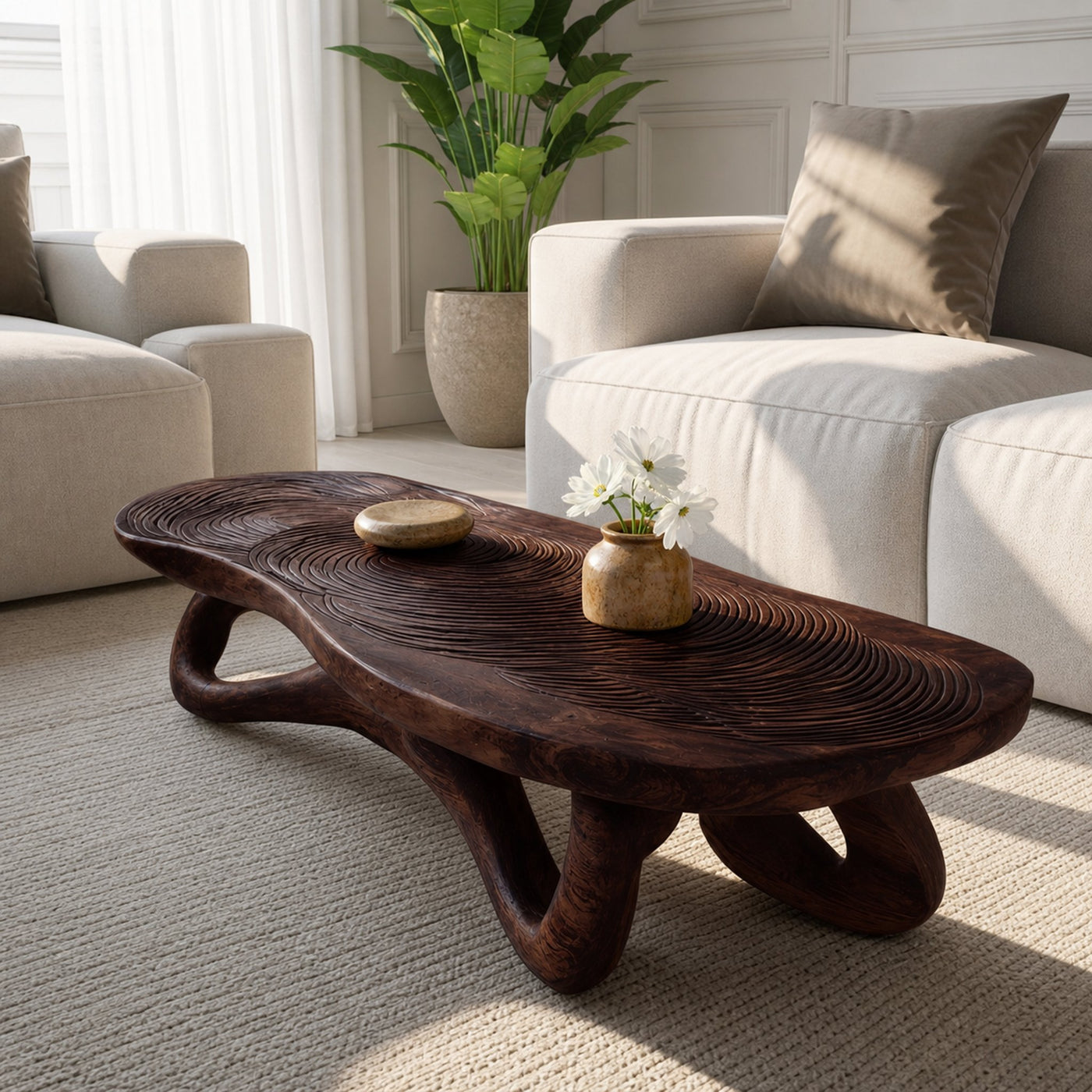 Modern Solid Wood Live Edge Coffee Table For Living Room - product view 7