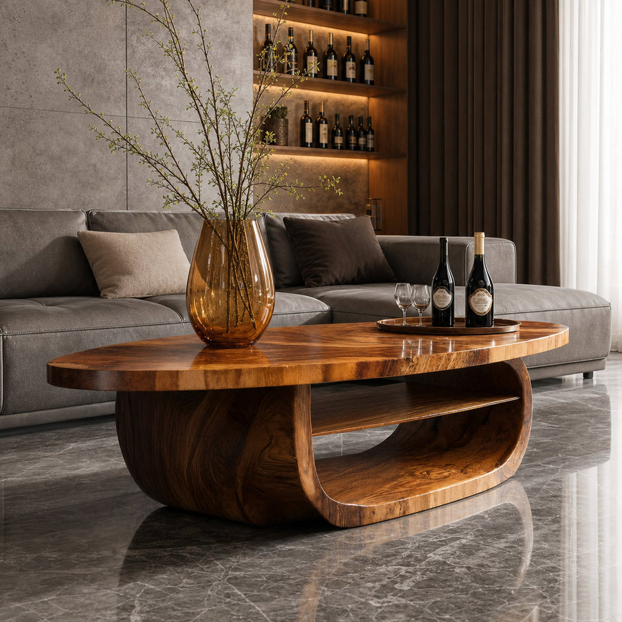 Modern Solid Wood Low Coffee Table For Living Room Furniture Decor