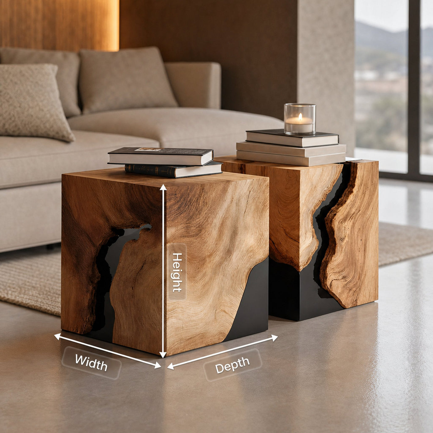 Modern Solid Wood Square Coffee Table For Home Style - product view 8