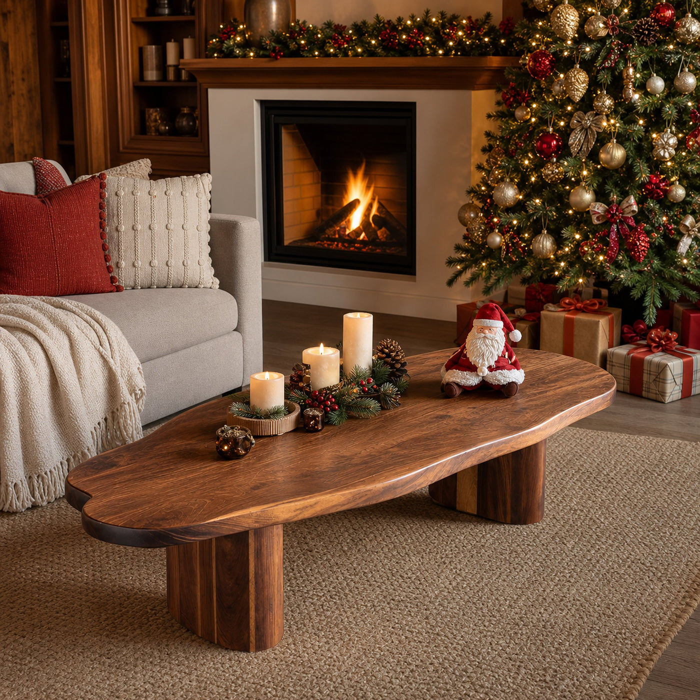 Modern Wooden Coffee Table For Christmas Furniture And Entryway - product view 6