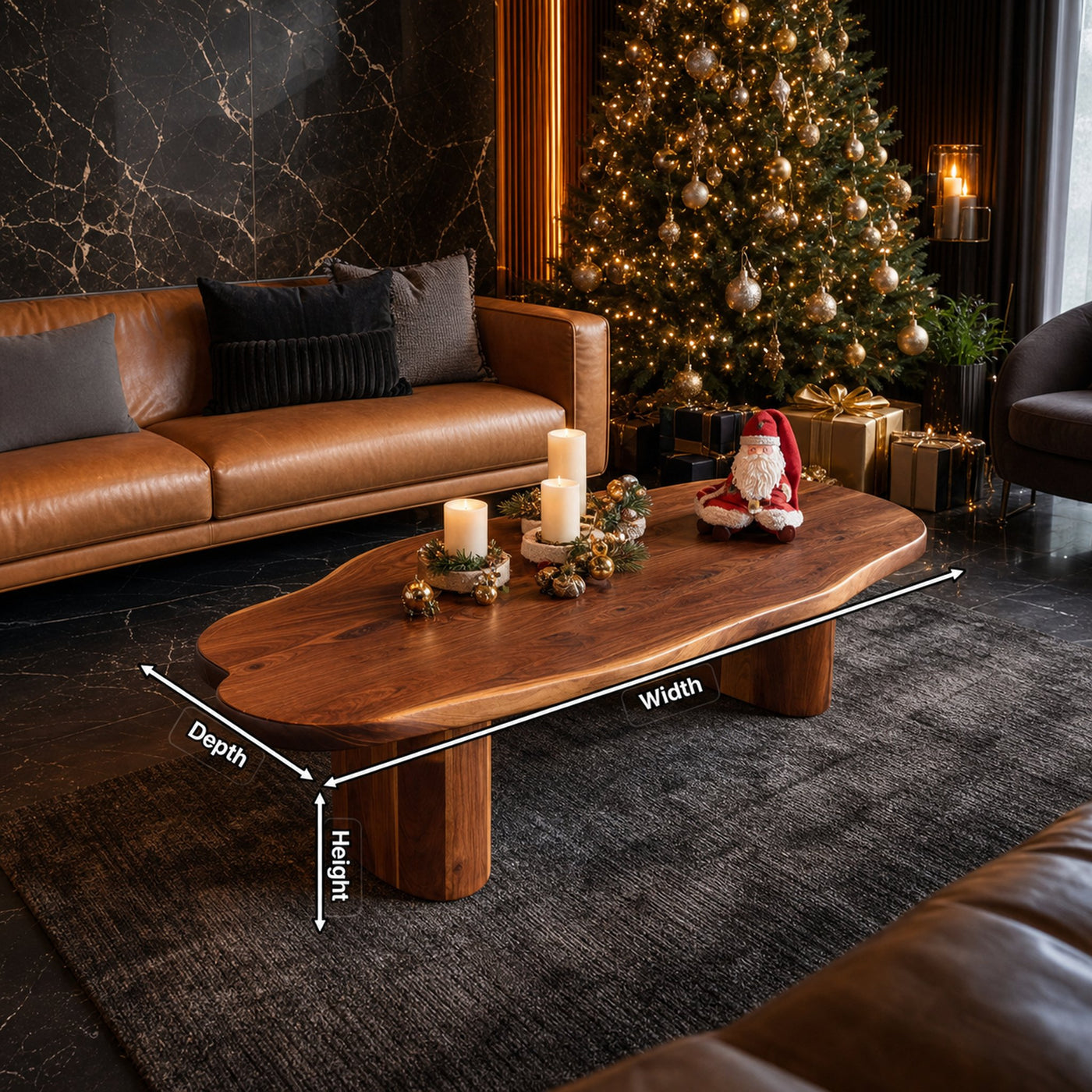 Modern Wooden Coffee Table For Christmas Furniture And Entryway - product view 8