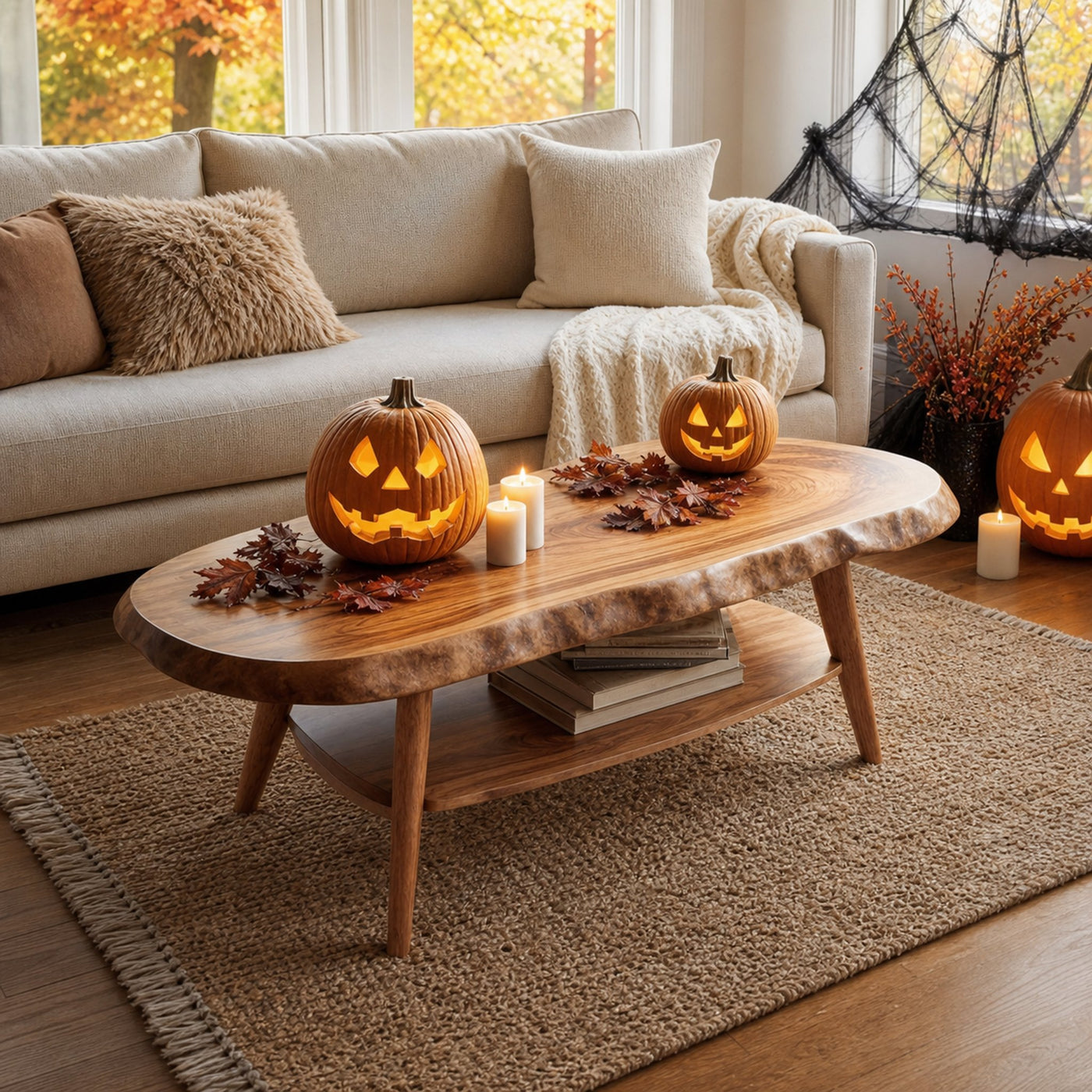 Modern Wooden Live Edge Coffee Table Entryway Design Trick Or Treat