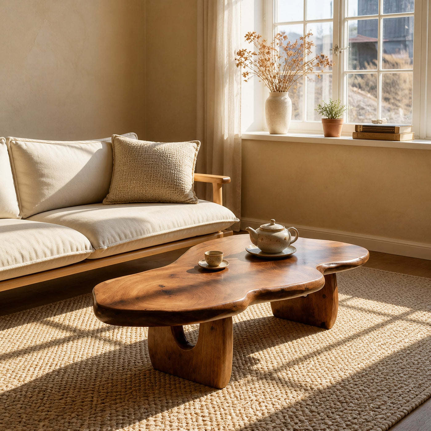 Modern Wooden Live Edge Coffee Table For Furniture Decor - product view 6