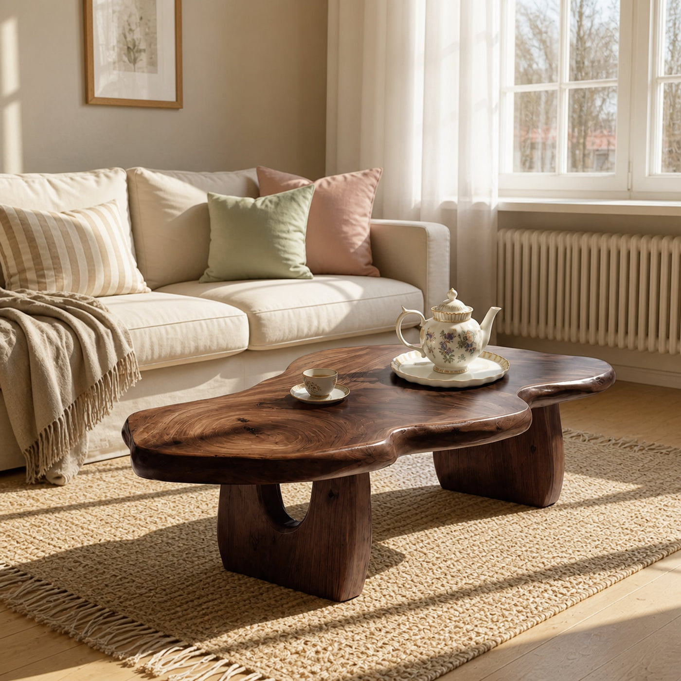 Modern Wooden Live Edge Coffee Table For Furniture Decor - product view 7