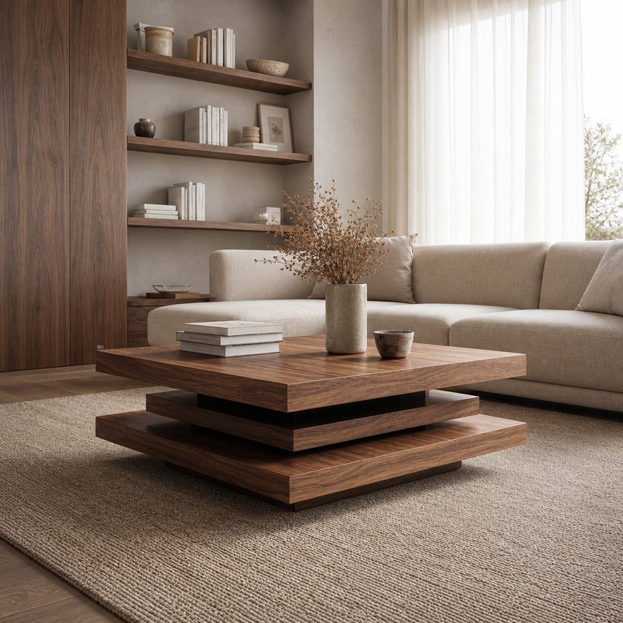 Modern Wooden Solid Wood Coffee Table For Living Room Style