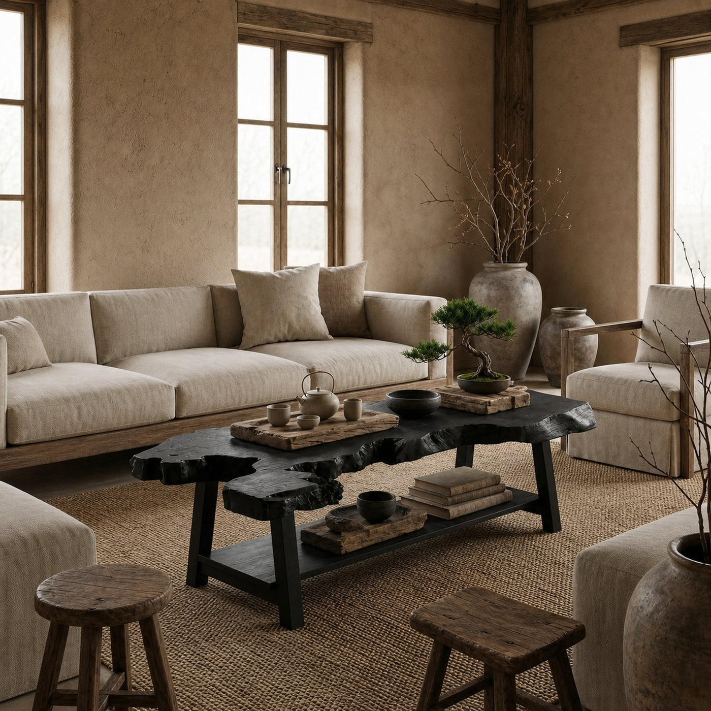 Natural Edge Wood Coffee Table For Living Room - product view 6