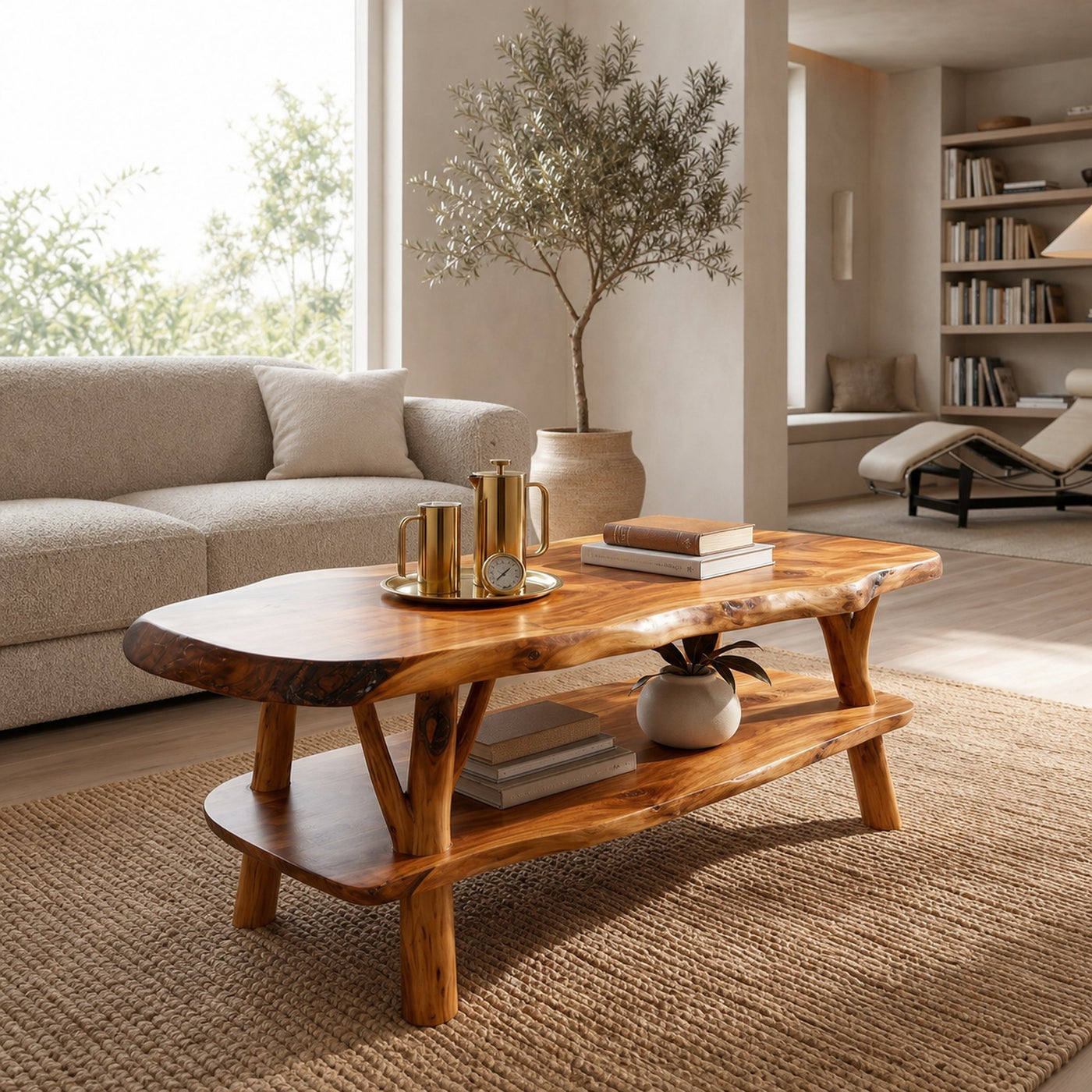 Natural Wood Coffee Table For Studio Lounge - product view 6
