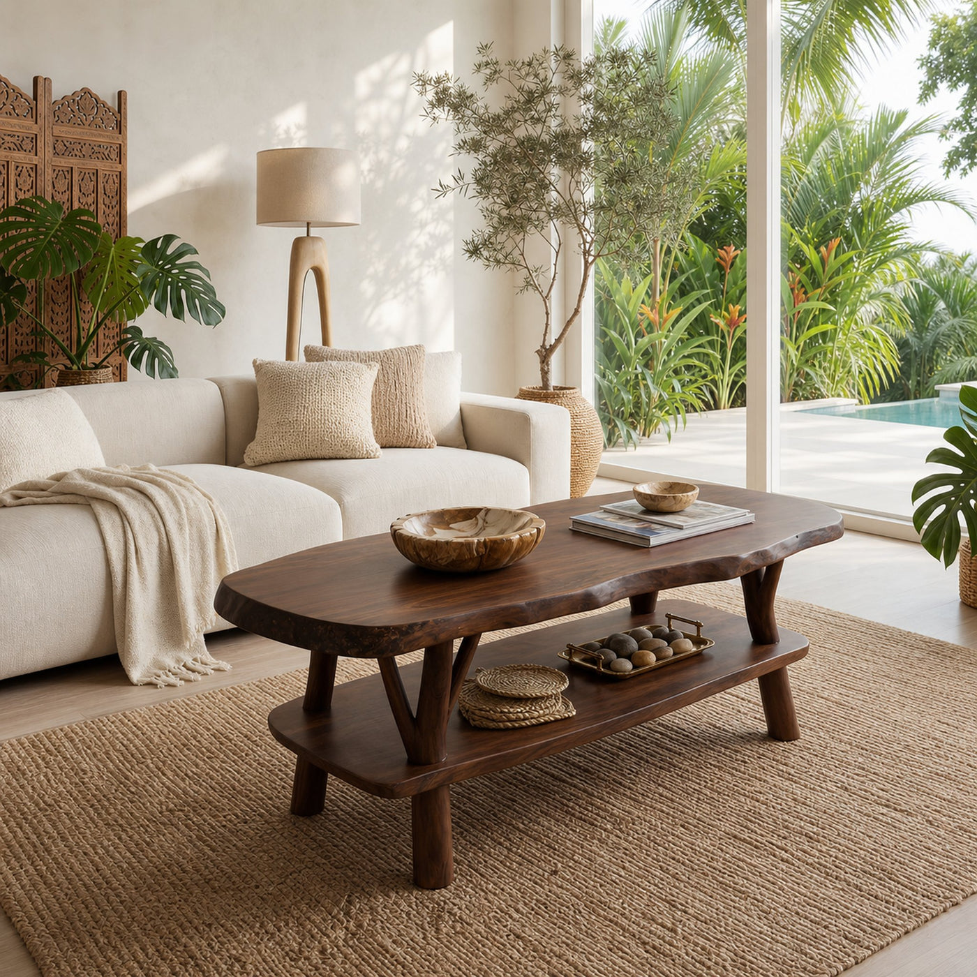 Natural Wood Coffee Table For Studio Lounge - product view 7