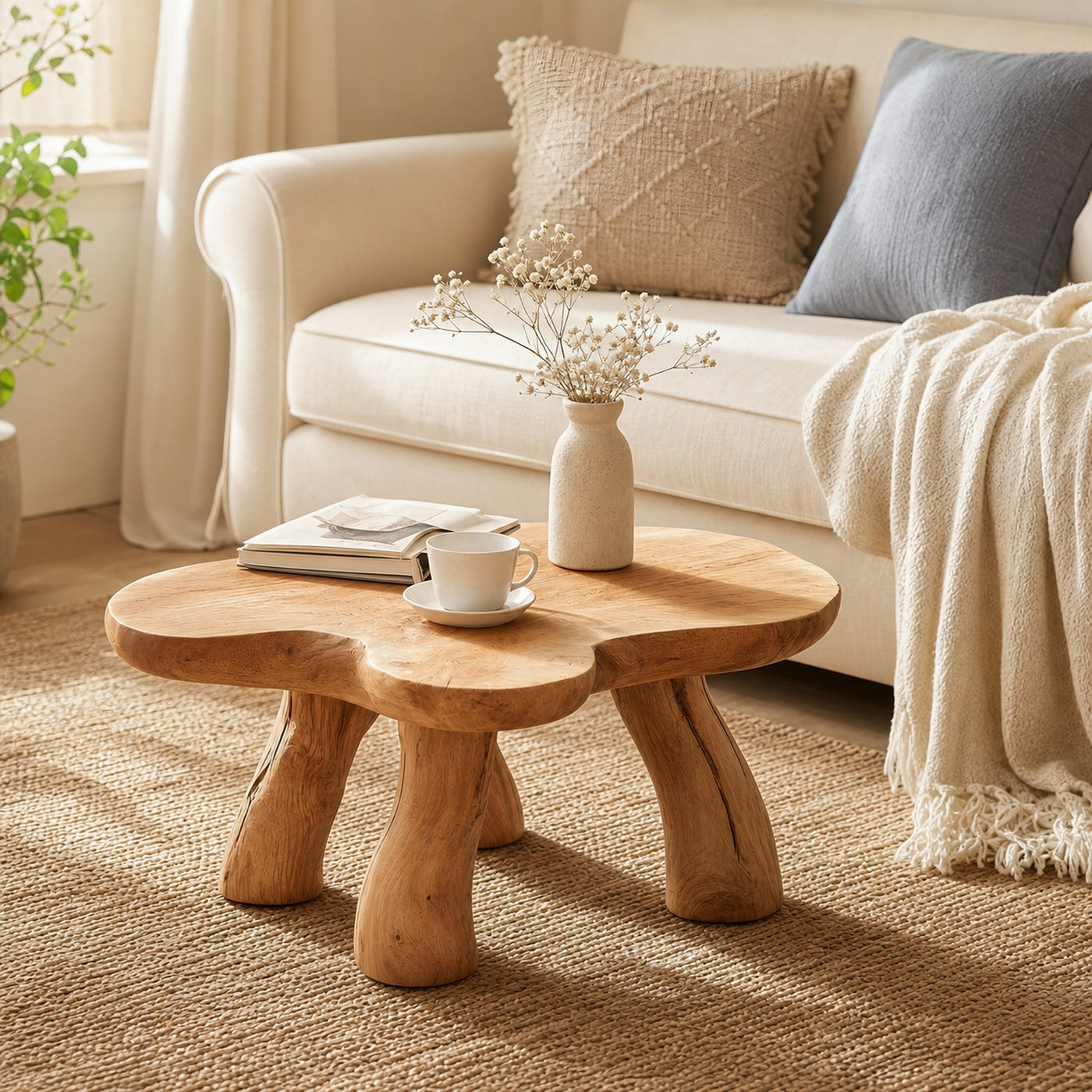 Natural Wood Coffee Table to Elevate Your Living Room Aesthetic - product view 2