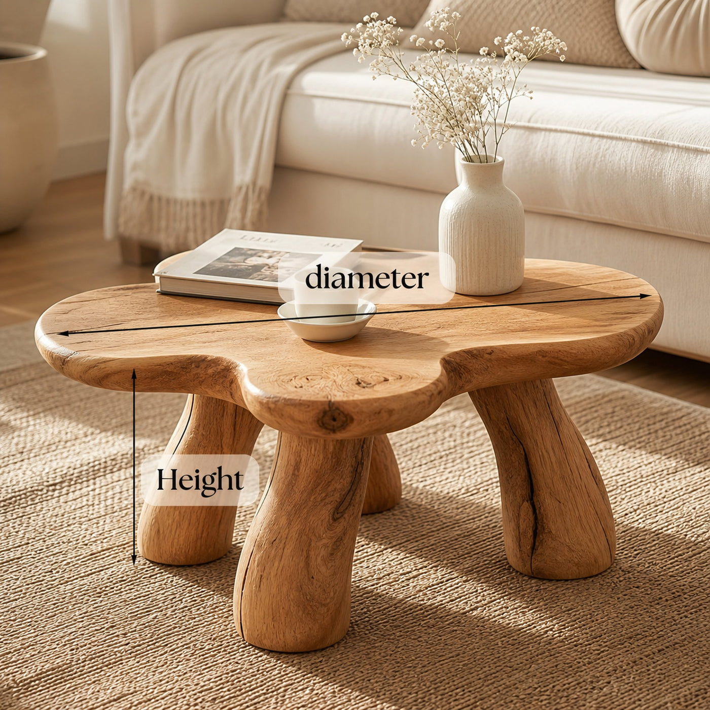 Natural Wood Coffee Table to Elevate Your Living Room Aesthetic - product view 5