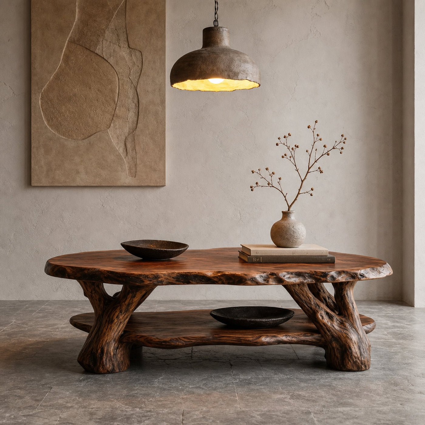 Nature Inspired Coffee Table With Sculptural Root Wood Design For Living Room - product view 7