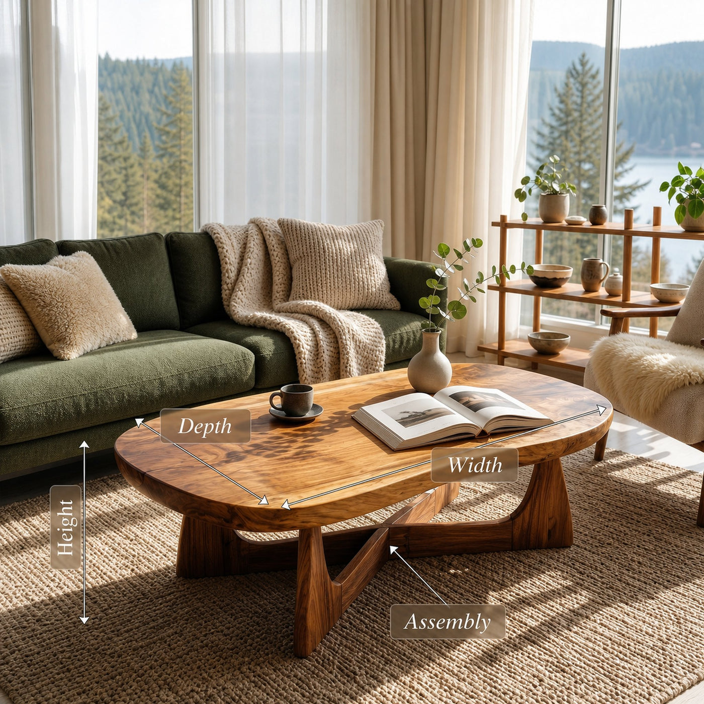 Nordic Wood Coffee Table For Cozy Lounge - product view 8