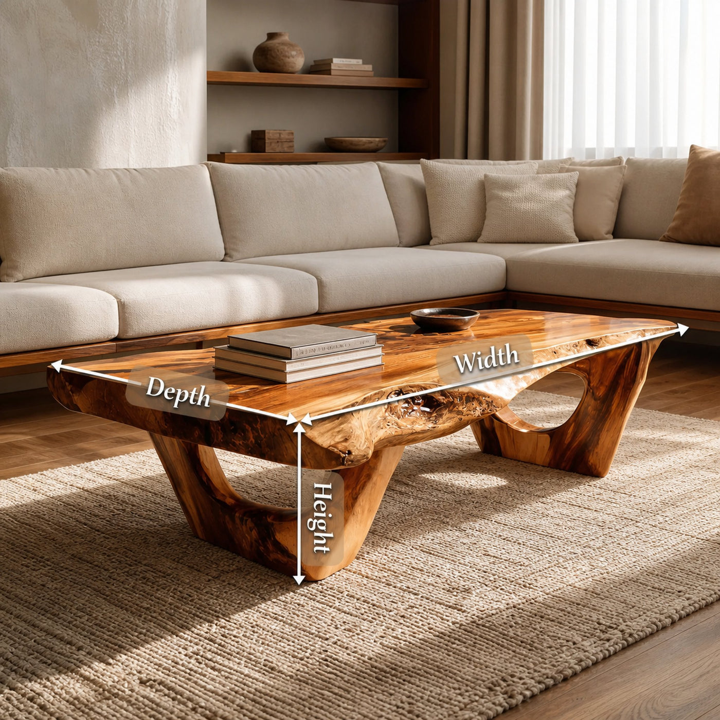 Organic Centerpiece Coffee Table For Home Decor - product view 8