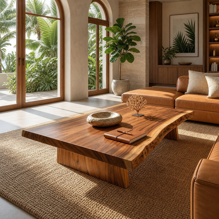 Organic Coffee Table For Tropical Villa Lounge