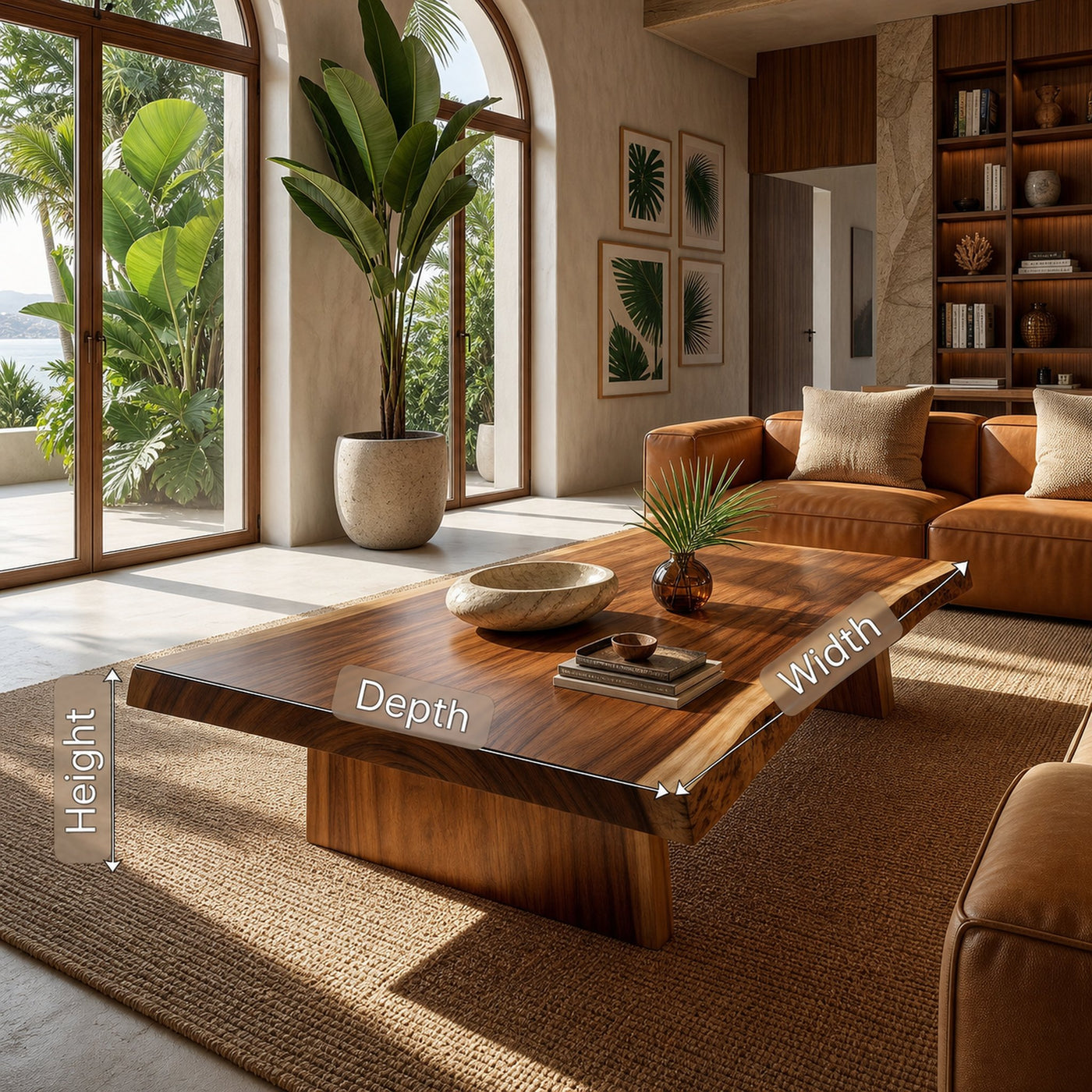 Organic Coffee Table For Tropical Villa Lounge - product view 8