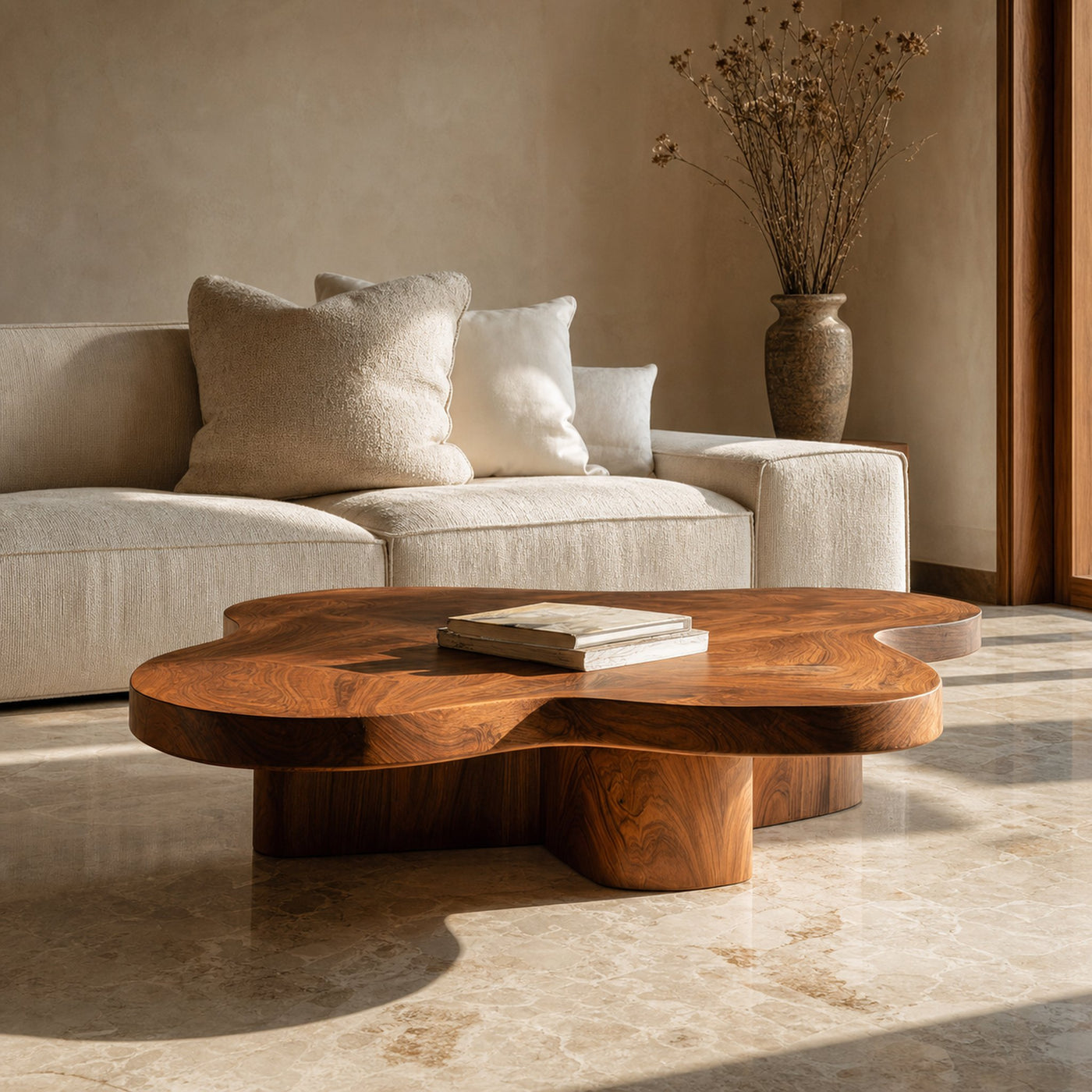 Organic Coffee Table With Unique Cloud-shapes For Living Room
