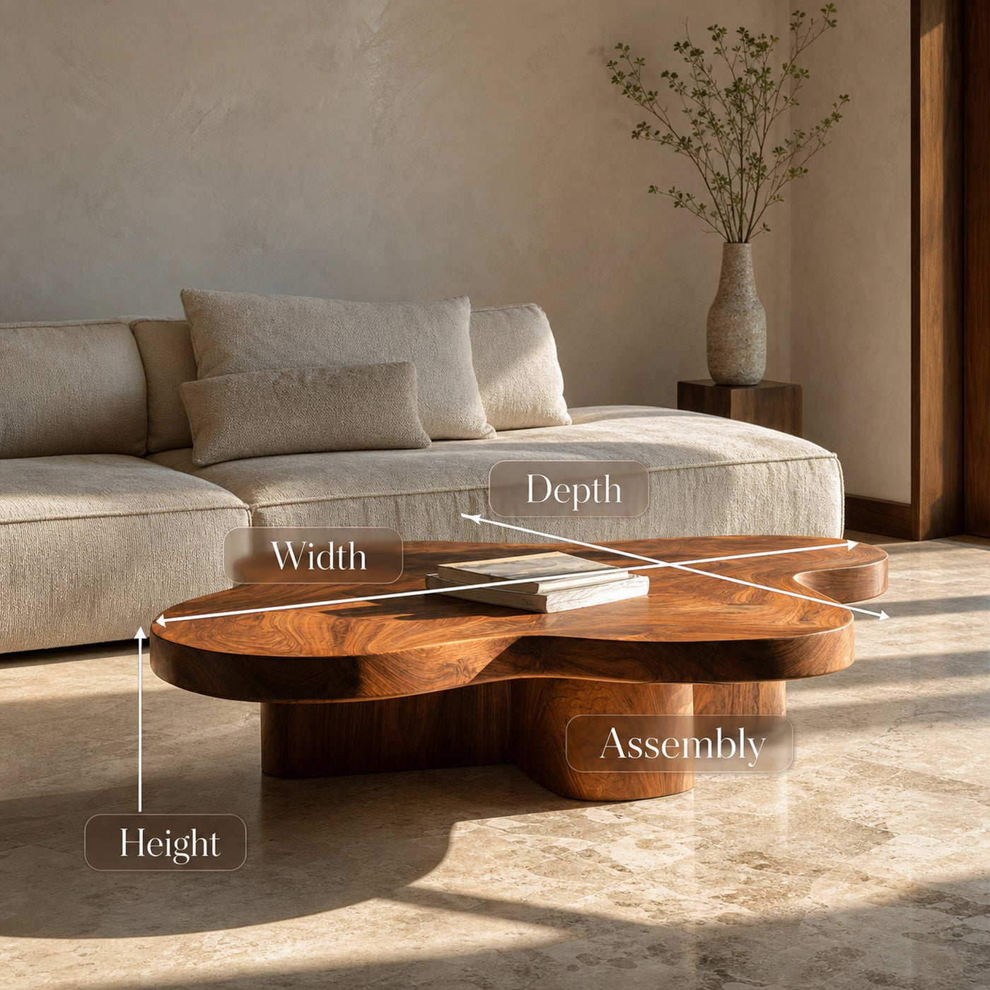Organic Coffee Table With Unique Cloud-shapes For Living Room - product view 8