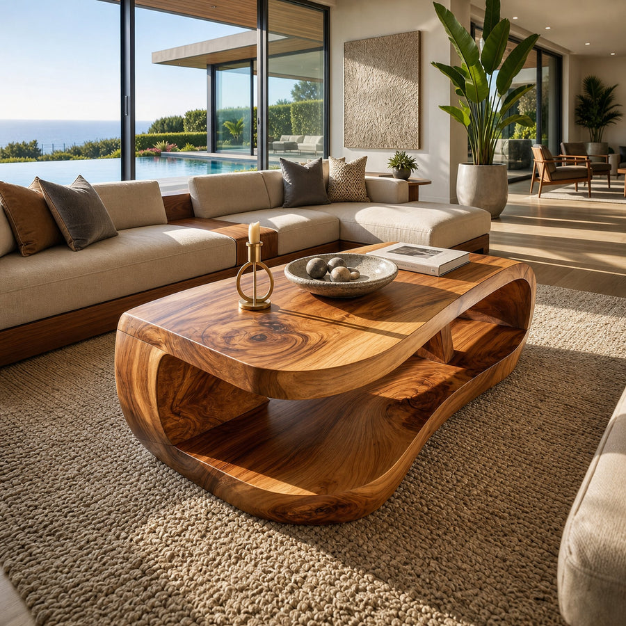 Organic Rounded Coffee Table For Modern Lounge