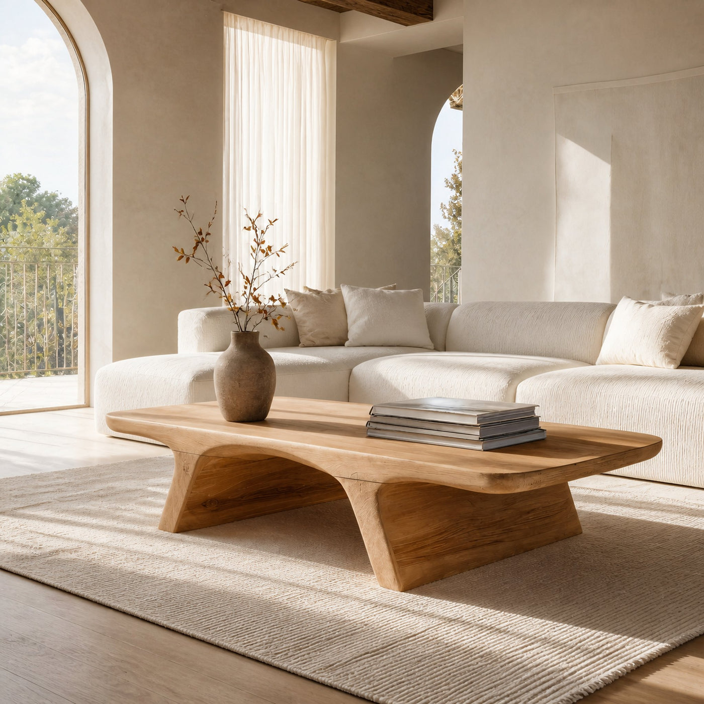 Organic Sculptural Coffee Table For Living Room