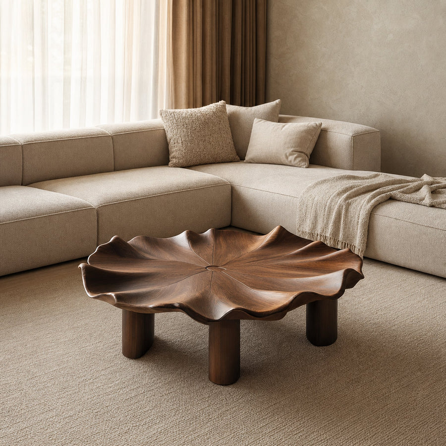 Organic Sculptural Flower Coffee Table Living Room