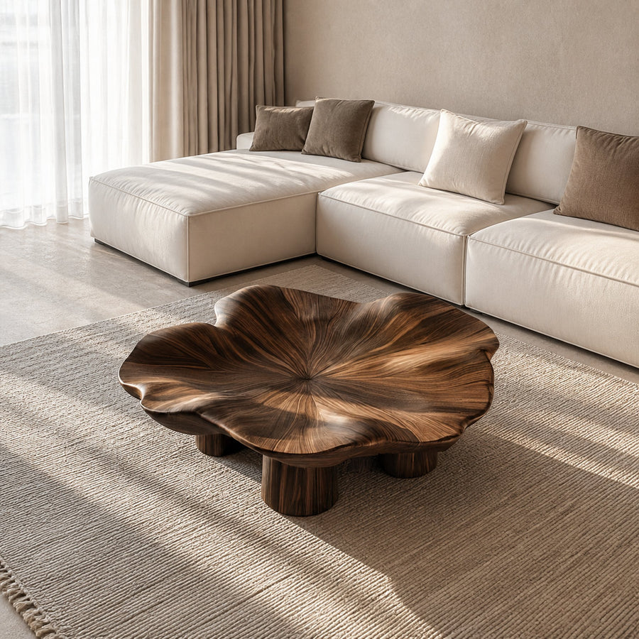 Organic Sculptural Flower Coffee Table Living Room Lounge Room