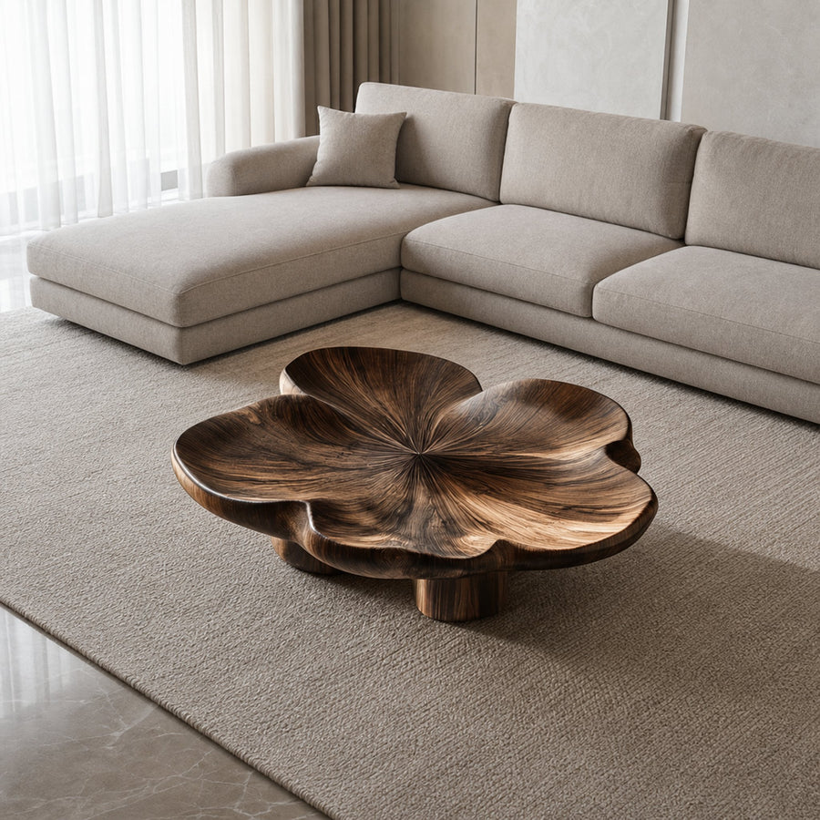 Organic Sculptural Petal Coffee Table Living Room Lounge Room