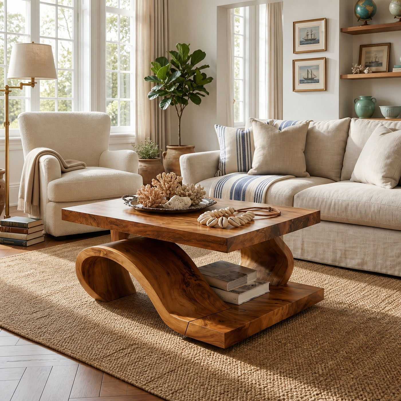 Organic Wood Coffee Table For Modern Lounge - product view 6