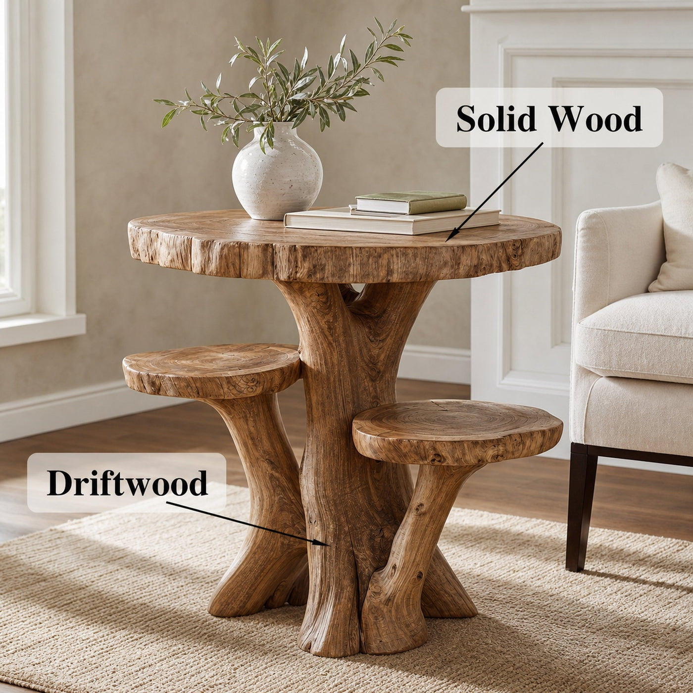 Reclaimed Wood Coffee Table With Rustic Style - product view 6