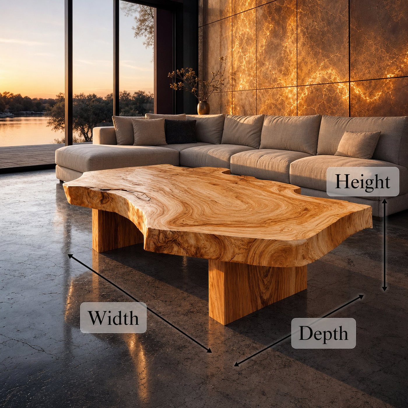 Rustic Art Coffee Table Living Room Or Studio Room - product view 8