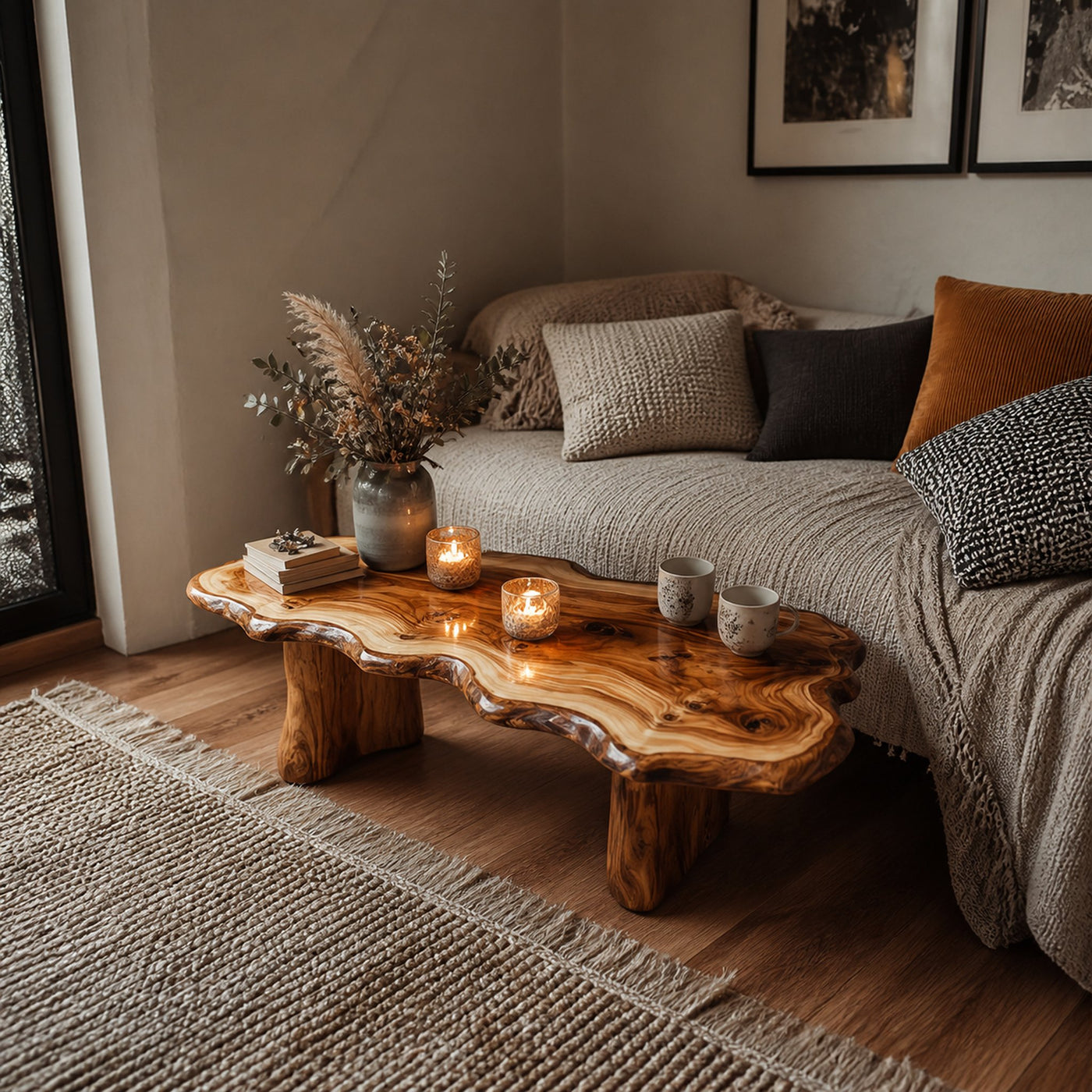 Rustic Artisanal Coffee Table Living Room And Cozy Room - product view 2