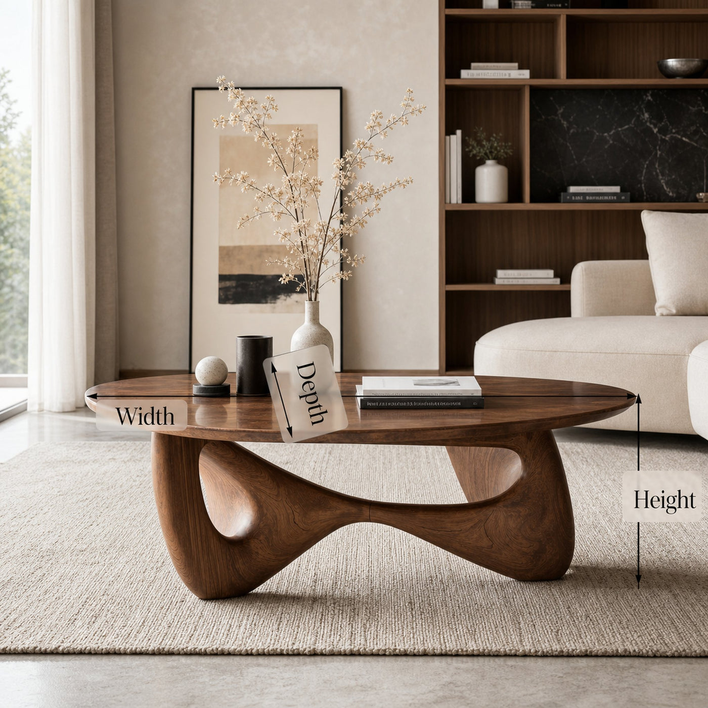 Rustic Coffee Table For Warm Room Ambience - product view 6